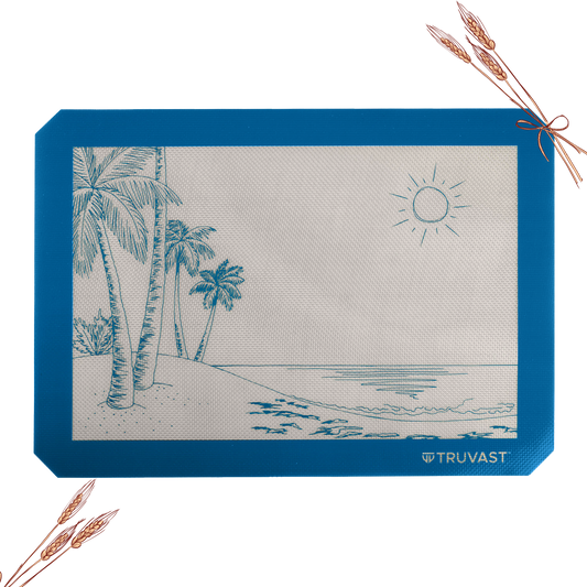 Premium Non-Stick Silicone Baking Mat -  Beach Blue