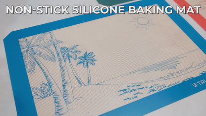 Premium Non-Stick Silicone Baking Mat -  Beach Blue
